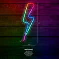 thumbnail image 5 of Xtreme Lit 4.13" x 13" Lightning Bolt Multi Color LED Neon Sign, Plastic Hanging Wall Art, Remote, 0.55 lb, 5 of 9