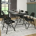 thumbnail image 4 of Peakform Folding Vinyl Padded Chair with Comfortable Seat Cushion, 4 Pack, Black, 4 of 10