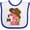 White and Royal, variant on Inktastic Cowboy 1st Birthday Western Boys Baby Bib