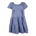 thumbnail image 2 of Robe d'Été pour Femmes Grande Taille à Fleurs à Manches Courtes Mini Ample Évasée, 2 of 3