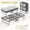 thumbnail image 3 of BCBYou Folding Bed Frame with Mattress for Adults, Foldable Bed with 5-Inch Memory Foam Mattress and Storage Bag, All-Metal Rollaway Bed Space-Saving,75"x 31", 3 of 7