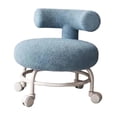 thumbnail image 3 of Rolling stool with backrest, low rolling seat, universal wheels, step stool, low Blue, 3 of 9