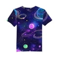 thumbnail image 4 of IVEYRTF Boys Star Print Short Sleeve T-Shirt Casual Round Neck Top for School Activities Everyday Comfort Sporty Style Shirt(Multicolor#10,5-6 Years), 4 of 5