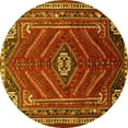 thumbnail image 1 of Ahgly Company Machine Washable Indoor Round Persian Yellow Traditional Area Rugs, 8' Round, 1 of 4