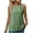 Green, variant on Tank Tops for Women under $4.98 no boundari Cotton Linen Solid Color Round Neck Button Sleeveless T-shirt Khaki XL