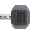thumbnail image 2 of GoZone Rubber-Coated Hex Dumbbell – Black/Chrome, 2 of 3