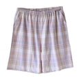 thumbnail image 2 of Hrsba Men's Solid Color Sleep Shorts,Pajama Bottoms with Side Pockets, 2 of 3