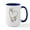 White/Navy Inside, variant on CafePress - Cute Alpaca Large Mug - 15 oz Ceramic Large White Novelty Mug