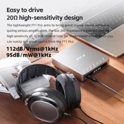 FiiO FT1 Pro Open-Back Planar Magnetic Wired Hi-Fi Headphones for Home, Studio, Recording, High Sensitivity (Black)