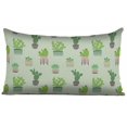 thumbnail image 1 of Vargottam Luxe, Imprimé Vert Menthe 4 Housses de Coussin Décoratives - 24x12 Pouces, 1 of 1
