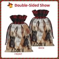 thumbnail image 2 of Pofeuu Cute Bulldogs Apply Print Burlap Bags with Drawstrings Drawstring Gift Bags Pouch Bag for Thankgiving Birthday Party Gift Wrapping Treats and Party Favors-Black, 2 of 8