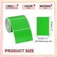 thumbnail image 2 of Rectangle Labels Sticker Self-Adhesive Color Coding Labels for Office Use Green, 2 of 7