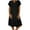 Black, variant on fheaev Plus Size Summer Dresses For Women 2024 Eyelet Embroidery V Neck Short Sleeve Midi Dress T-Shirt Dress