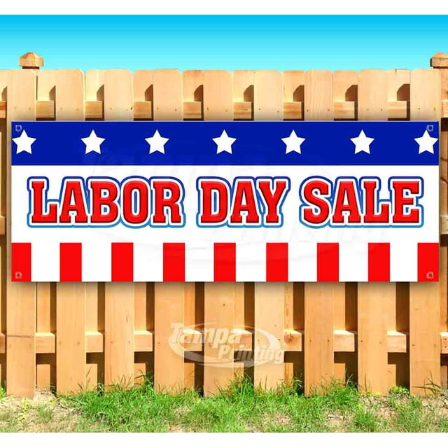 Labor Day Sale 13 oz Vinyl Banner With Metal Grommets