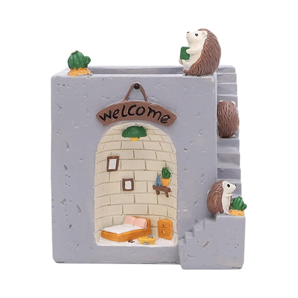 Maceta de resina para cactus, hierbas, bonsái, creativa Los 8x9x10cm