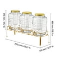 thumbnail image 3 of KFFKFF Set of 3 Glass Beverage Dispensers, 2-Gallon Drink Containers with Metal Stand, Stainless Steel Spigot, Infuser, Ideal for Serving Juice, Iced Tea, Lemonade, and Water at Gatherings, 3 of 9