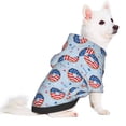 thumbnail image 2 of Fotbe Donut with the USA Fag Sudadera con Estampado para Perros Pequeños – Suéter con Capucha para Mascotas, Tela Suave de Forro Polar con Bolsillo-X-Small, 2 of 7