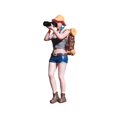thumbnail image 3 of JWQFBC 1/64 People Figure Mini Architectural Figurine Resin Diorama Scenery Tiny People Woman taking photo, 3 of 9
