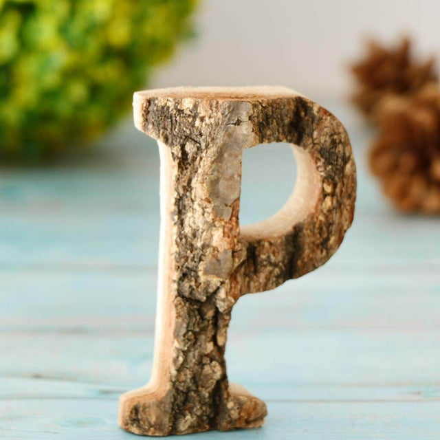 kurtrusly Handcraved Wooden Letters Door Numbers Alphabet Letter Floating Adress Name P