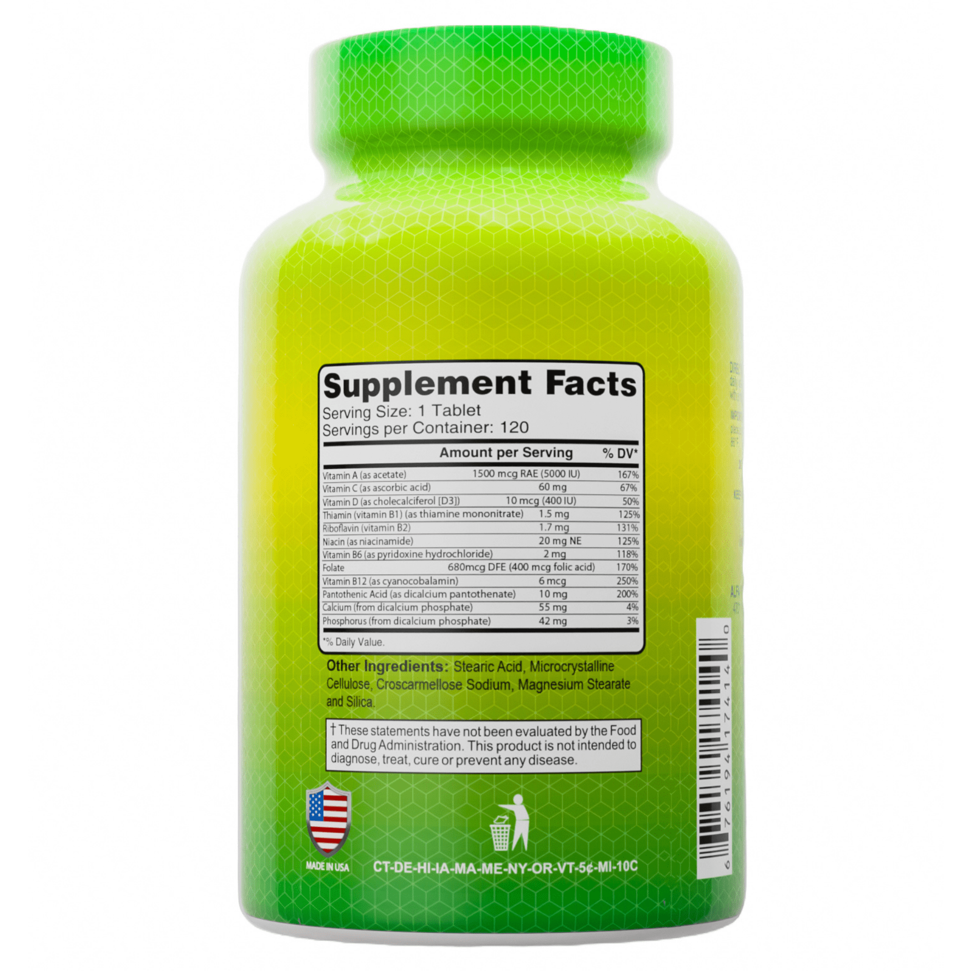 Alfa Vitamins Multi Daily - Essential Vitamins to Support The Immune System and Promote a Healthy Lifestyle - 120 Tablets