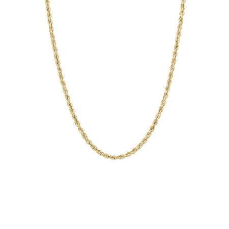 Brilliance Fine Jewelry 10K Yellow Gold 2.9mm Rope Chain Necklace, 22