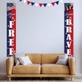 thumbnail image 4 of 4th of July Decorations, American Flag Porch Sign Hanging Patriotic Banner Door Supplies Outdoor Decor for Fourth of July Independence Day Memorial Day, 12 x 72 Inch (Brave), 4 of 6