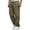 Army Green, variant on Men Blouses Men's Cargo Pants For Everyday Casual And Wear Loose Fit Straight Leg Trousers With Drawstring Closure For Spring Summer Fall Seasons Grey XL