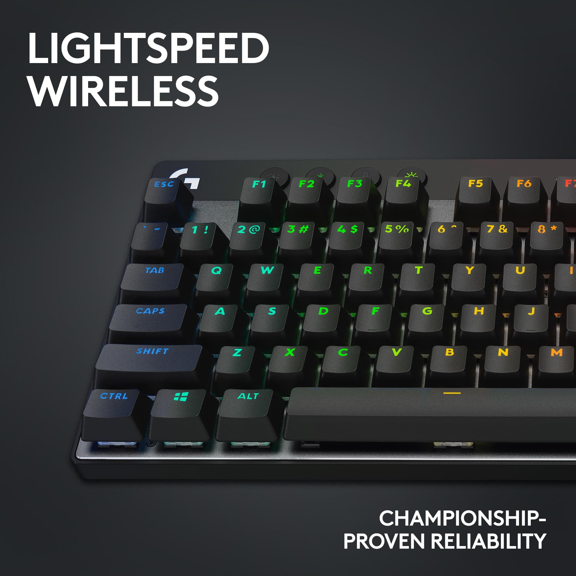 Logitech, 920-012127, PRO X TKL LIGHTSPEED Wireless Mechanical Tactile Switch Gaming Keyboard, Computer Keyboards, Black, 1, Single Piece