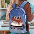 thumbnail image 5 of Psesaysky Cuddling Winter Penguins Trippy Mushroom Backpack Kids School Bag, Cartoon Butterfly Snail BookBags 4 Pcs Lunch Box Water Bottle Carrier Bag, Starry Girls Boys Large Capacity Rucksack, 5 of 7
