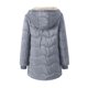 thumbnail image 4 of Puntoco Chaqueta De Algodón De Manga Larga Con Capucha Y Ondas Geométricas De Color Liso Para Mujer, De Largo Medio, Con Imitación De Lana De Cordero Y Felpa, 4 of 6