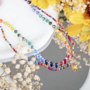 Cousin DIY 5-Strand Rainbow Seed Bead and Rondelle Necklace, 35 in, Adult Unisex