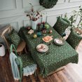 thumbnail image 1 of Cubierta de mesa con estampado de oro navideño, mantel temático para festivales navideños, decoración del hogar, verde, 4 piezas de funda de almohada Scienceny HA9102-01B, 1 of 7