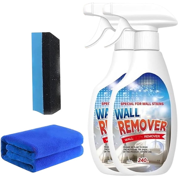 Mold Remover Spray, 2-Pack 240ml Household Cleaner for Walls and White Surfaces, Mildew Stain Removal for Bathroom, Kitchen, Closets, Anti-Mold Treatment