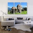 thumbnail image 2 of ARTCANVAS Grey Cows In The Mountain Home decor Canvas Art Print - Size: 60" x 40" (1.50" Deep) (3-Piece), 2 of 9