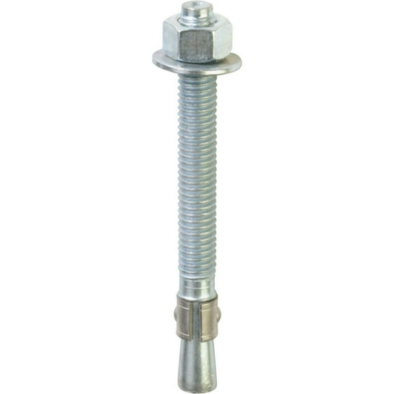ITW Brands Red Head Wedge Anchor Bolt - Concrete Anchor, Zinc Finish - 1/2 in x 3 in