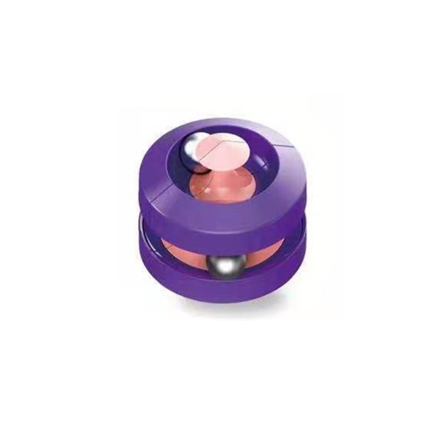 Gyro Fidget Toys Decompression Rubi Cub Anti Stress Spinner Magic Beans Rotating Decompression Toy, Purple A
