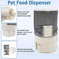 thumbnail image 5 of Dispensador de agua y comida para mascotas, 2 en 1 de gran capacidad, translúcido, automático, dispensador de agua y comida para gatos, comedero para mascotas, bebedero para cachorros (gris), 5 of 5