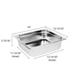 thumbnail image 2 of Excellante 2/3 SIZE 4" deep 24 gauge anti jam steam pans, 2 of 2