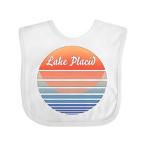Inktastic Lake Placid Retro Sunset Boys or Girls Baby Bib