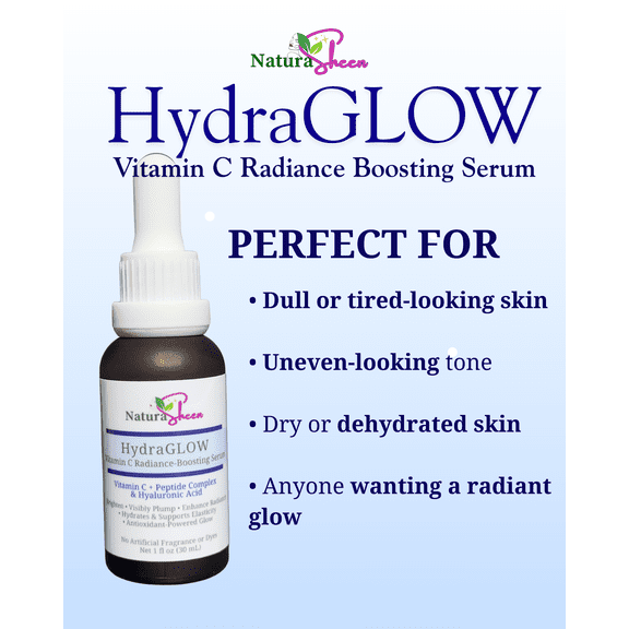HydraGLOW Vitamin C multi-Peptides Hyaluronic Acid| Brightening, Hydrating, Hyaluronic Acid Skincare
