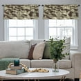 thumbnail image 4 of LALILO Kitchen Curtain Valance Camo Fashion Marble Rod Pocket Window Curtain 52"x 18" Set of 2, 4 of 7