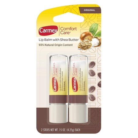 Carmex Comfort Care Lip Balm - 2 Pack Original Shea Butter