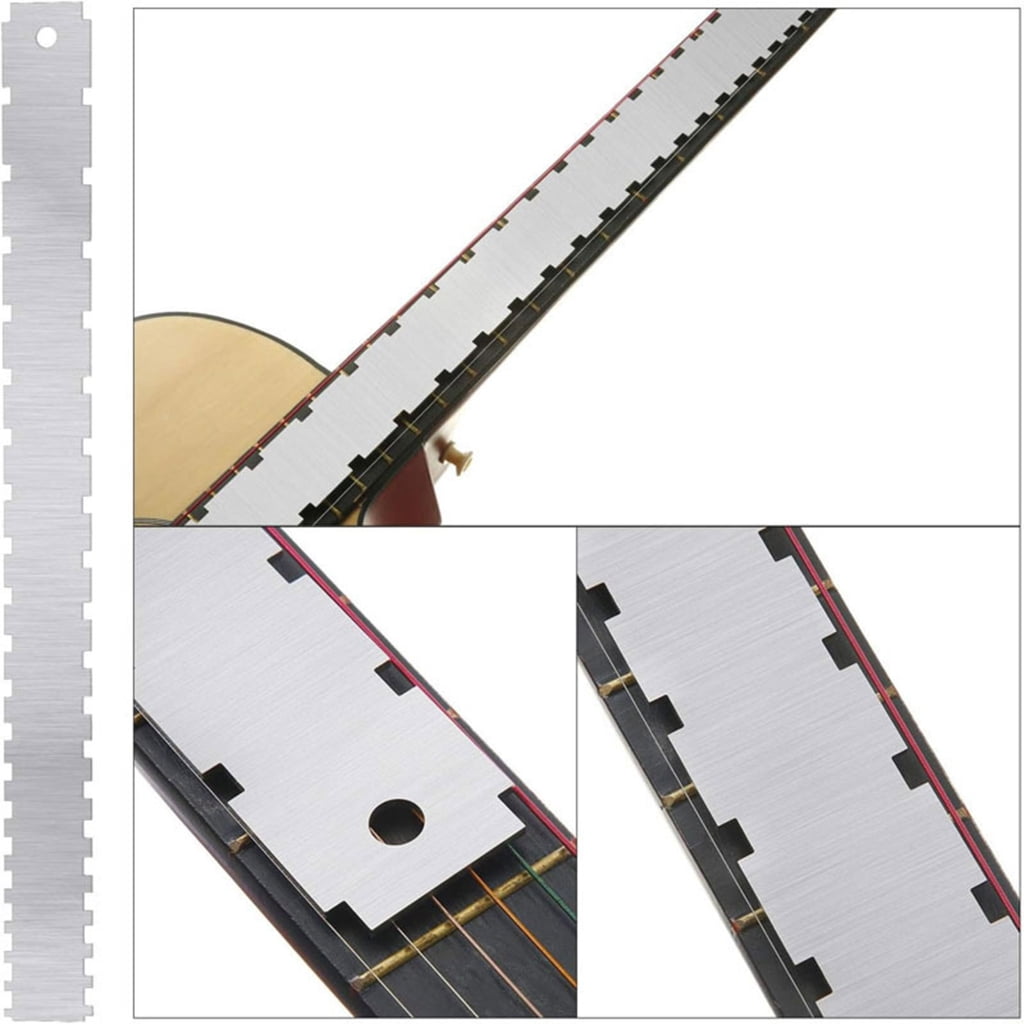 CEORPER Guitar Setups Gauge Luthier Repair Tool Bass Measuring Tool Guitar String Action Gauge Ruler Guitar String Height Gauge