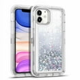 thumbnail image 4 of TASHHAR iPhone 14 Plus Case with Privacy Screen Protector 3 in 1 Anti Scratch Clear Bling Glitter Shockproof Durable Moving Shiny Quicksand Liquid Case for iPhone 14 Plus 6.7 inch 2022 Phone Silver, 4 of 9