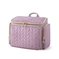thumbnail image 1 of Neceser BAGSMART Travel, grande, abierto de par en par con asa, color morado, 1 of 6