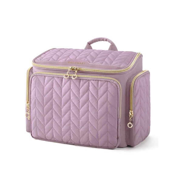 Neceser BAGSMART Travel, grande, abierto de par en par con asa, color morado