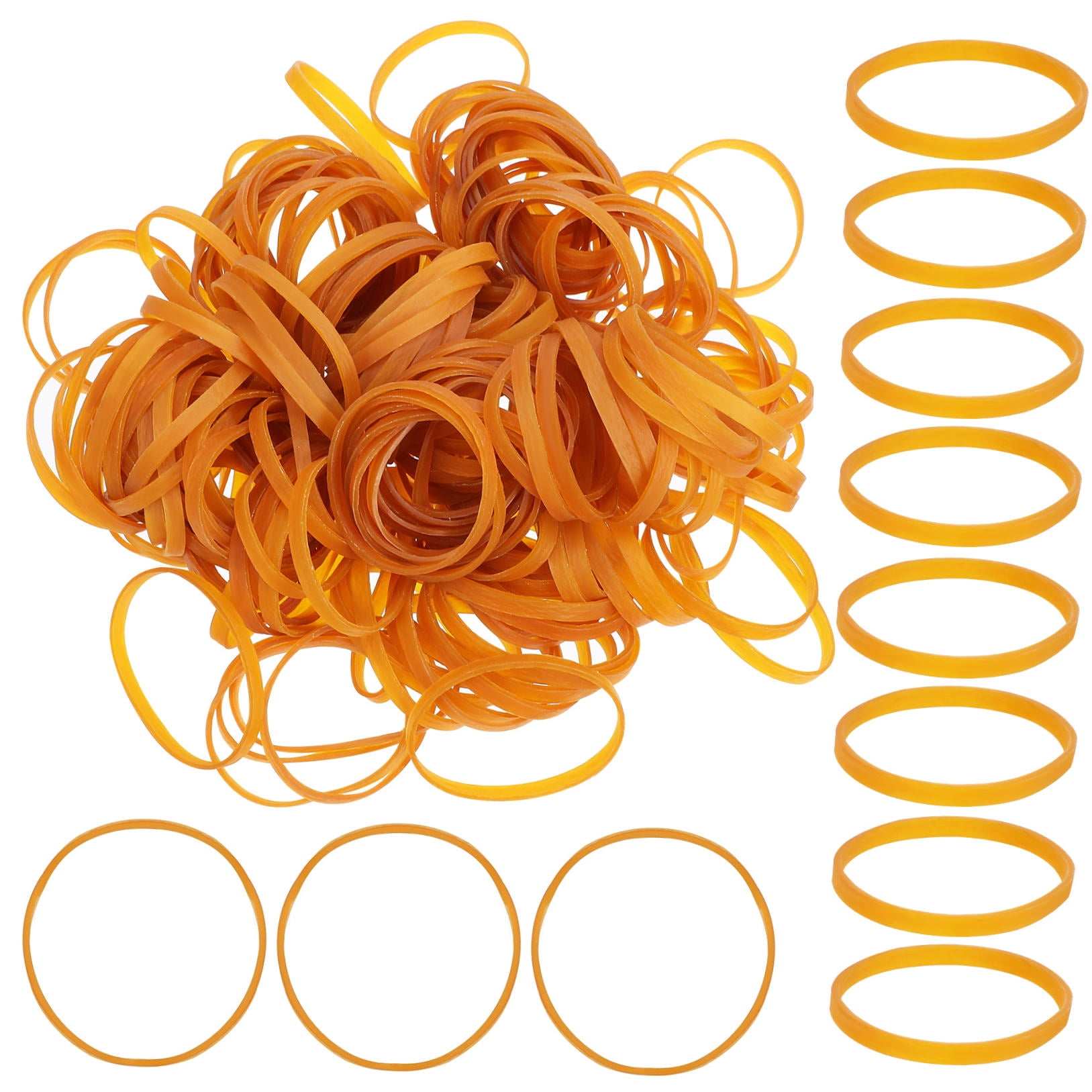 WHAMVOX 350 Pcs Wide Rubber Band Thick Office Yellow