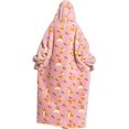 thumbnail image 2 of Wehilion Oversized Blanket Hoodie,Adult Snuggle Fleece Wearable Blanket Fluffy Giant Hooded Sweatshirt,Adult 140cm Leght, 2 of 7