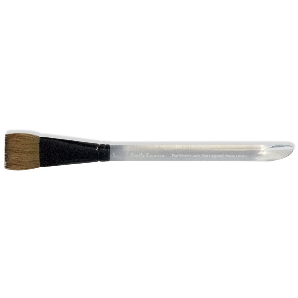 Robert Simmons Simply Simmons Short Handle Watercolor Brush, Flat Wash