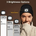thumbnail image 3 of Button battery knit hat with light LED knit hat with light emitting led knit hat, 3 of 5